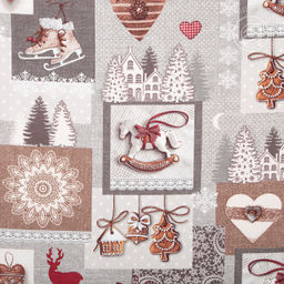 Шторы для кухни с подхватом Лапландия 145*180/Шторы: 2 шт.- 145*180, подхваты: 2 шт. Шторы АРТ ДИЗАЙН для кухни  фото 4