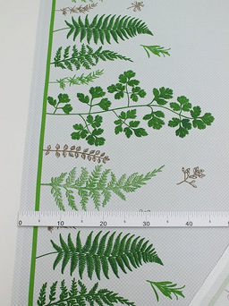 Рогожка Лесная ботаника-листья по кайме, ш.1.5м, хлопок-100%, 170гр/м.кв - Купава фото 3