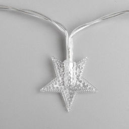 Гирлянда Нить 3 м с насадками Звёзды, IP20, прозрачная нить, 20 LED, от батареек АА?3, свечение мульти