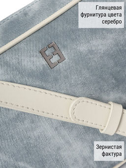 Сумка ELEGANZZA ZBBU-1980 l.blue jeans/white  фото 6