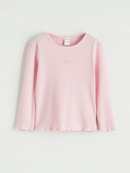 Bisiklet Yaka Kalp Nak??l? K?z ?ocuk Ti??rt