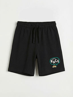 Bask?l? Beli Lastikli Erkek ?ocuk ?ort 2li