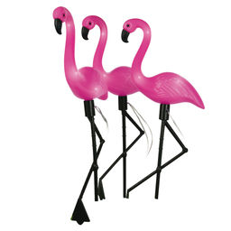 USL-S-833/PM530 FLAMINGO SET3 Садовый светильник на солнечной батарее Фламинго, в комплекте из 3 штук. 6 светодиодов. Белый свет. 1*АA Ni-Mh аккумулятор в/к. IP44. TM Uniel