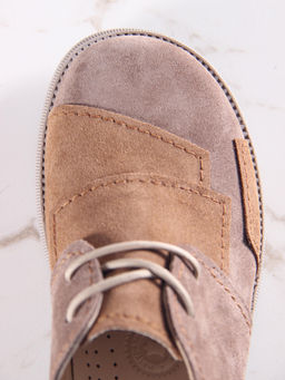 Полуботинки туфли EDART 205.патриция ka. серо-корич светло-коричневая замша фото 4