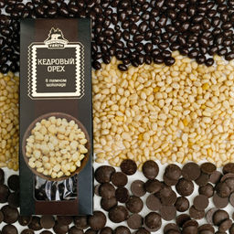 Драже Кедровый орех в темном шоколаде коробка 100г