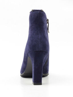 01-D8-4187 DARK BLUE Ботильоны женские (натуральная замша, байка)