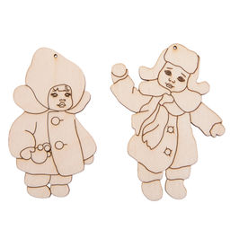 Заготовка для декорирования Mr. Carving ВД-1196 Набор фанера 0.3 см Детки №1 (5х8,5см., 6,7х9см.)