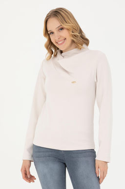 Kad_n Ta_ Dik Yaka Sweatshirt