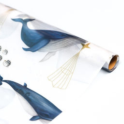 Наклейка пластик интерьерная цветная "Киты и кашалоты" 120х45 см