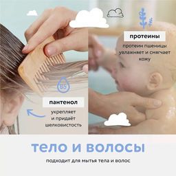 LULU пенка д/купания 2в1 250мл с пантенолом, бисабололом, экстрактами ромашки, календулы и лаванды, без SLS, SLES