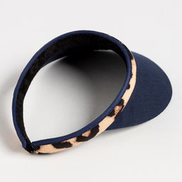 Козырёк женский MINAKU Leopard, тёмно-синий, размер 56-58