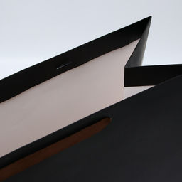 Пакет подарочный ламинированный вертикальный «чёрный», XXL 46×61×20 см