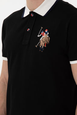 Erkek Slim Fit Polo Yaka Siyah Basic Ti__rt Sepette S_rpriz _ndirim - U.s. polo assn фото 7