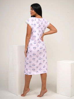 Ночная сорочка женская, цвет белый розовый