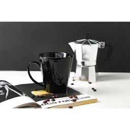 Кружка керамическая Доляна Coffee break, 370 мл, цвет чёрный  фото 2