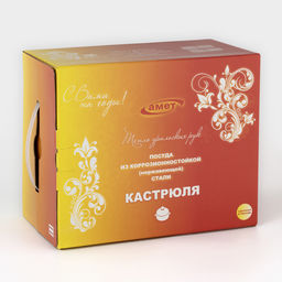 Кастрюля Amet «Классика», 4 л, d=20 см, с крышкой, нержавеющая сталь, хромированная