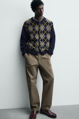PANTAL?N STRAIGHT FIT ESTRUCTURA / Tostado - Zara фото 5