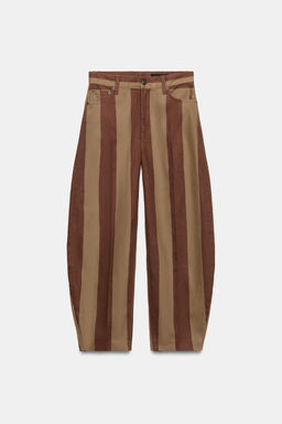JEANS ZW COLLECTION TAPERED TIRO ALTO RAYAS / rayas - Zara фото 6
