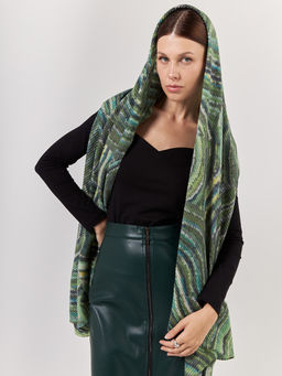 Большой, мягкий, тонкий и очень нежный двусторонний палантин с рисунком. - Tantino фото 5