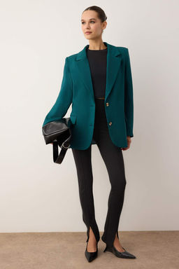 Limited Edition Petrol Regular Astarl? Dokuma Blazer Ceket TWOAW23BC00132