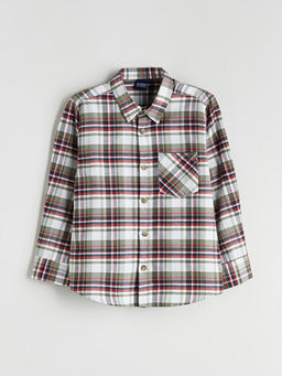 Uzun Kollu Ekose Erkek ?ocuk G?mlek