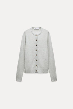 FINE KNIT WOOL AND ALPACA BLEND CARDIGAN - Zara фото 6