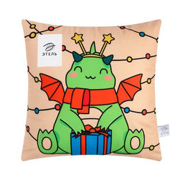 Подушка Этель Дракон 40х40 см, 100% п/э, велюр  фото 5