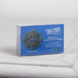 Гирлянда «Нить» 2 м роса с пробкой, IP20, серебристая нить, 20 LED, батарейки LR44×3 (в комплекте), свечение зелёное