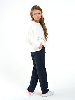 Молочный школьный свитшот Mooriposh, модель 1617  фото 4