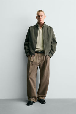 PANTAL?N CHINO BAGGY FIT PLIEGUES / Beige