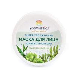 Super-увлажнение маска для лица, Водорослевый микс Ламинария, спирулина, хлорелла банка, 75 мл - Yodometics фото 2