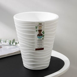 Кашпо для цветов со вставкой Plast-Avenue «Валенсия», 2.8 л, пластик, белое