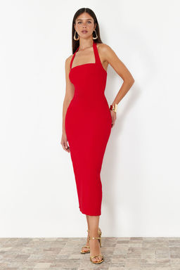 TRENDYOLMILLA Siyah Vucuda Oturan Dokuma Elbise TPRSS24EL00136 фото 20