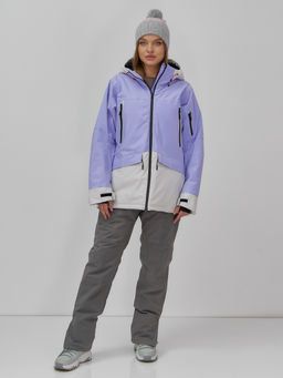 Горнолыжная куртка женская зимняя фиолетового цвета 7077F - Chunmai фото 7