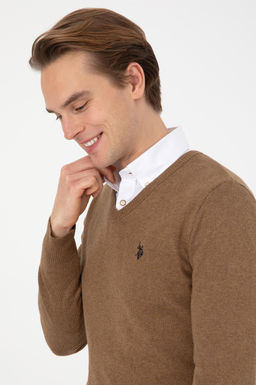 Erkek Haki Melanj Basic Kazak - U.s. polo assn фото 2