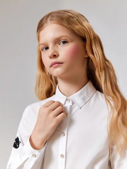 ACOOLA / Блузка детская для девочек Tartlet2 белоснежный  фото 6