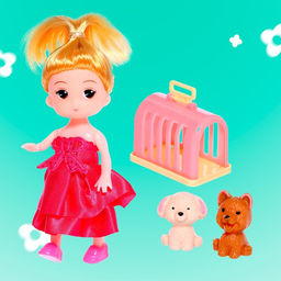 Кукольный домик «Сказочная жизнь на вилле» с куклой, питомцами и аксессуарами