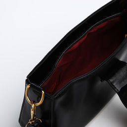 Сумка-багет на молнии, цвет черный - Simaland фото 6