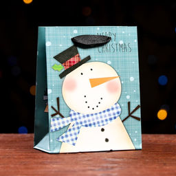 Цена за 12 шт. Пакет ламинированный Снеговик 11,5 х 14,5 х 6 см