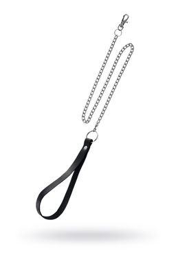 Поводок Pecado BDSM, с карабином для ошеиника, натуральная кожа, черный