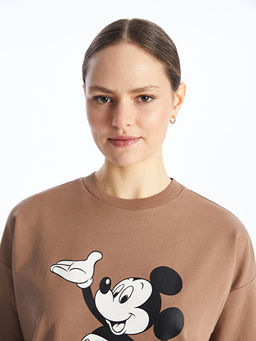 Bisiklet Yaka Mickey Mouse Bask?l? Kad?n Sweatshirt Tunik - Waikiki фото 3