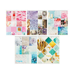 Комплект тетрадей из 5 штук, 36 листов в клетку Calligrata "Коллаж", обложка мелованный картон, блок офсет