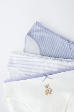 6-14 A?OS/ PACK SEIS BRAGUITAS OSOS / Azul / Blanco - Zara фото 5