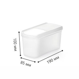 Цена за 2 шт. Емкость для сыпучих продуктов "Лайн" 1л (белый) М9001