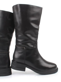 Z4225M BLACK Сапоги зимние женские (натуральная кожа, натуральный мех)