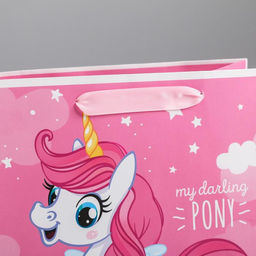 Пакет ламинированный вертикальный My darling pony, ML 23 27 11,5 см - Дарите счастье фото 3