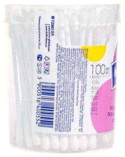 BELLA COTTON ватные палочки (100шт) в пласт.кругл.упаковке