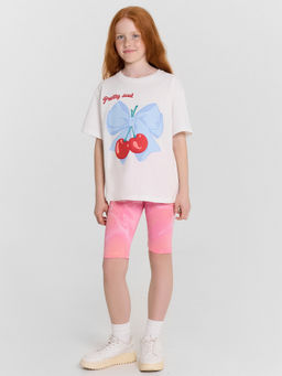 Футболка для девочек белая с принтом и надписью pretty soul - Mark formelle фото 3