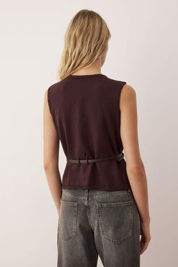 Limited Edition Kahverengi Premium Iplik/Ozel Iplik Triko Yelek TWOAW26YE00033 - Trendyolmilla фото 4