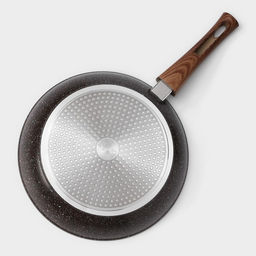 Сковорода Magistro Granit, d=28 см, кованый алюминий, съёмная ручка soft-touch, антипригарное покрытие, индукция, чёрная фото 9